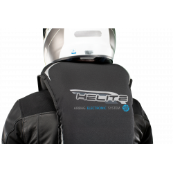 Nuevo Chaleco Airbag  electrónico e-Turtle Negro Helite. Detalle cuello inflado
